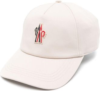 Moncler logo patch baseball cap - men - Cotton/Cotton - One Size - Neutrals