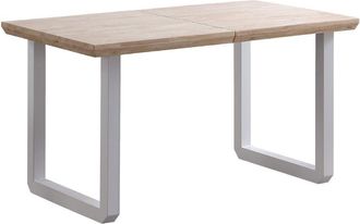 Home Heavenly Home Heavenly - Mesa Comedor Extensible Jack, Estilo Industrial, De 140 - 220 Cm Ancho, Hasta 10 Comensales. Pata Metal u. Color: Roble Nordish - Blan