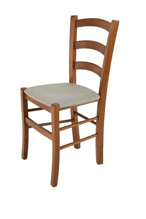 Tommychairs Tommychairs Silla Venice En Haya Color Nuez Claro, Asiento Tela Gamuza