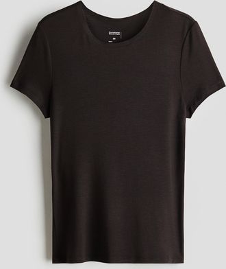 H&M Warming T-Shirt in Slim Fit - Brown