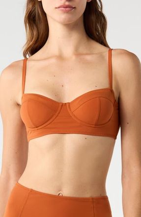 Ulla Johnson Zahara Bra Cup Bikini Top in Sienna at Nordstrom, Size X-Large