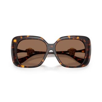 Versace 0ve4499u Oversized Tortoiseshell Square Sunglasses