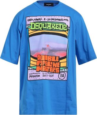 Dsquared2 Double Pipeline Masters Design Skater Fit blauw T-shirt