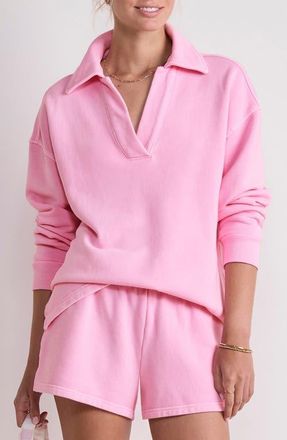 Vineyard Vines Cam Polo Sweatshirt in Cotton Candy at Nordstrom, Size Small