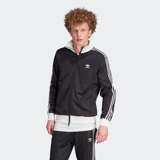 adidas Trainingsjacke ADIDAS ORIGINALS CLASSIC TT, Herren, Gr. XXL, schwarz-weiss (schwarz, wei&szlig;), Obermaterial: 52% Baumwolle, 48% Polyester, gestreift, nor