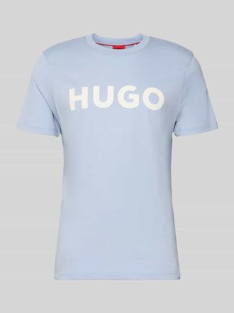 HUGO BOSS Regular Fit T-Shirt aus reiner Baumwolle Modell DULIVIO in Hellblau, Gr&ouml;&szlig;e XXL