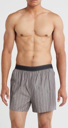 Nordstrom Rack Assorted 3-Pack Modern Fit Woven Boxers in Grey Ombre Plaid Multi at Nordstrom Rack, Size X-Large