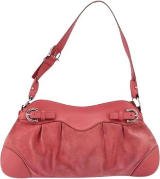 Ferragamo Pre-owned Suede Schoudertas - Dames - Vintage Schoudertas - Roze - ONE Size - Su&egrave;de - Vintage