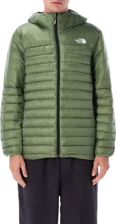 The North Face Green Logo Hooded Puffer Jacket