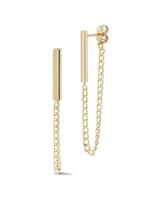 Ember Fine Jewelry 14K Bar Curb Chain Earrings