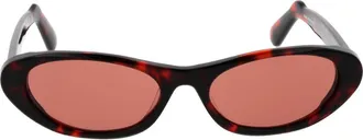 GCDS GC-1066157 Tortoiseshell Oval Sunglasses - Black