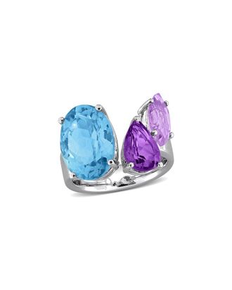 Rina Limor Silver 10.06 Ct. Tw. Topaz & Amethyst Ring