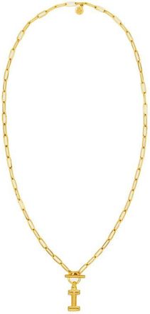 Petit Moments Paper Clip Initial Toggle Necklace in Gold-I at Nordstrom
