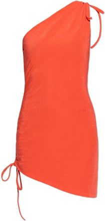 Balmain Strandjurk met Geborduurd Logo - Dames - Korte kleedjes - Oranje - M - Kleedjes