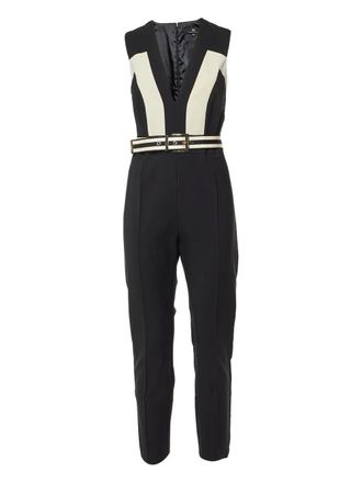 Elisabetta Franchi Pre-owned jumpsuit met contrasterend vlak - Zwart