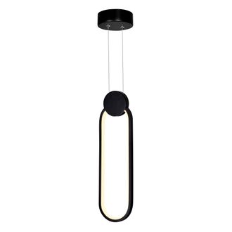 CWI Lighting Pulley 4 in LED Black Mini Pendant