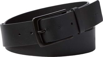 Calvin Klein Lederg&uuml;rtel CALVIN KLEIN CASUAL PIN BUCKLE SMOOTH 40MM FI, Herren, Gr. 11,5, schwarz, matte schwarz, Web, Rindsleder, unifarben, G&uuml;rtel Lederg&uuml;rtel, G