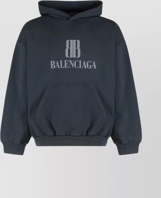 Balenciaga casual hooded sweatshirt kangaroo pocket