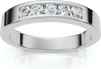 Pompeii3 Mens 1/4Ct Channel Set Diamond Wedding Ring 14k Gold or Platinum Lab Grown