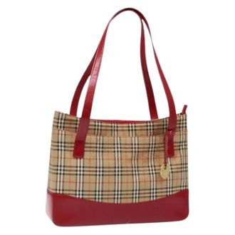 Burberry Pre-owned Tote Bags, female, Multicolor, Size: ONE SIZE Pre-owned Canvas handbags
