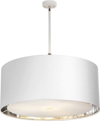 Loops 4 Bulb Ceiling Pendant Light Fitting White Highly Polished Nickel LED E27 60W