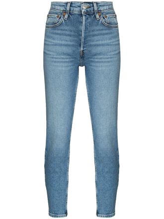 Re/Done 90s high-rise cropped jeans - Blue