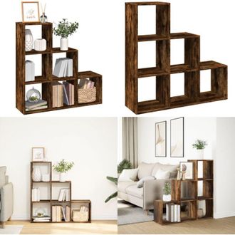 vidaXL Libreria Divisorio 3Ripiani Rovere Fumo 99x29x99cm Truciolato - Scaffale porta oggetti - Truciolato