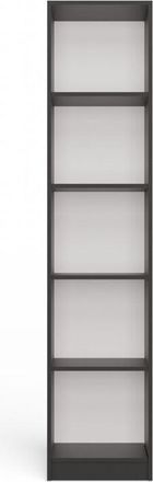 Topeshop FLORENCE - Librería de 5 estantes - Dimensiones: 182 x 40 x 30 cm - Mueble para guardar libros - Antracita