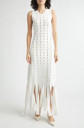 Zankov Jesse Openwork Car Wash Hem Dress in White at Nordstrom, Size X-Small