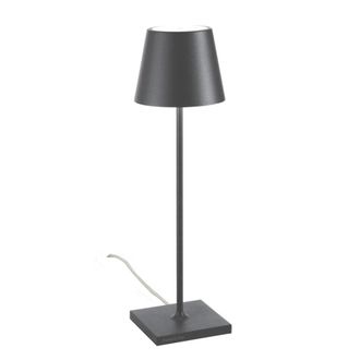 Zafferano L&aacute;mpara de mesa led gris oscuro aluminio 11x38 cm zafferano