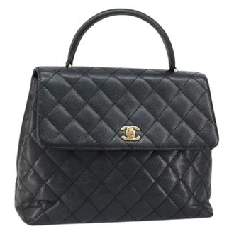 Chanel Pre-owned Vintage Handtas - Dames - Pre-owned - Zwart - Maat: ONE Size Leer