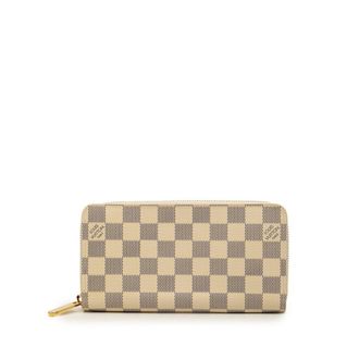 Louis Vuitton Damier Azur White Pvc Leather Long Wallet (Bi-Fold) (Pre-Owned)