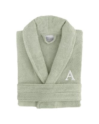 Linum Home Textiles Monogram Terry Bathrobe (A-Z) in Large/XL