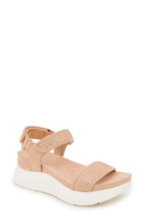 Kenneth Cole Reaction Halsey Ankle Strap Platform Sandal in Blush Knit at Nordstrom Rack, Size 6.5