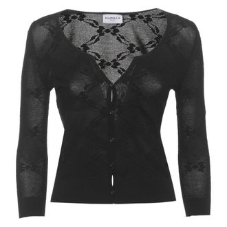 Marella Truien & Vesten, Dames, Zwart, S, Polyester, Sabbia Cardigan