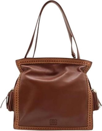 Loewe Pre-owned Shoulder Bags, female, Red, Size: ONE SIZE Pre-owned Flamenco Shoulder Bag