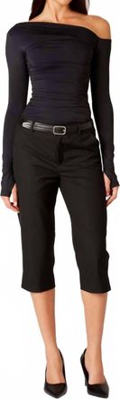 Astr Cleo Long Sleeve Top In Black