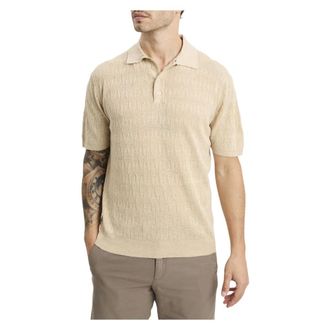 Daniele Fiesoli Korte Mouw Polo - Heren - Polos - Beige - M - Katoen - Tops