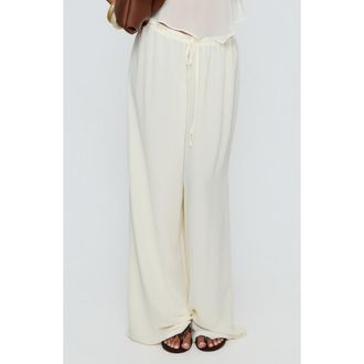 Princess Polly Finesse Wide Leg Pants in Yellow at Nordstrom, Size 12