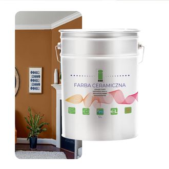 OEM Pintura Cer&aacute;mica Lavable Para Paredes, Color Marr&oacute;n Y Beige, 5 Litros, Fabricante