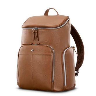 Samsonite Mobile Solution 2 Leather Deluxe Backpack in Cognac at Nordstrom