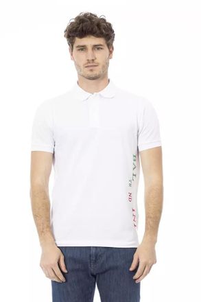 Baldinini White Cotton Men Polo Mens Shirt