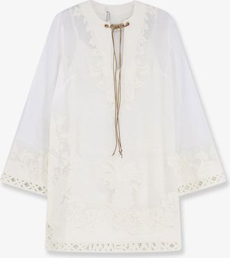 Zimmermann Vestito lungo Indra in rami&egrave; con ricami all-over - ZIMMERMANN - gender_Woman