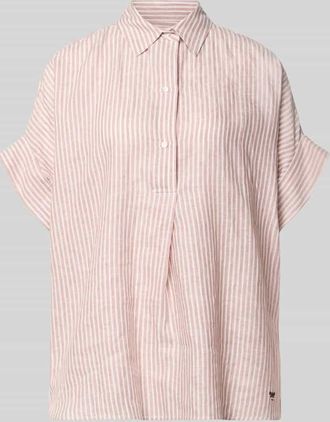 Max Mara Oversized Leinenbluse mit kurzem Arm Modell VERVE in Altrosa, Gr&ouml;&szlig;e 34