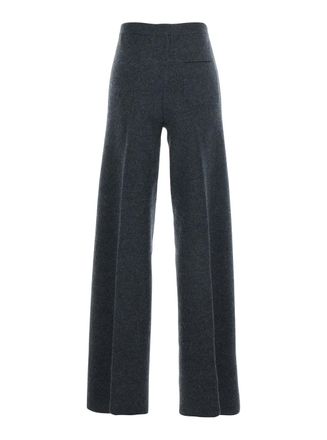 Semicouture Womens Grey Stretch Wool Trousers With Back Pocket Virgin