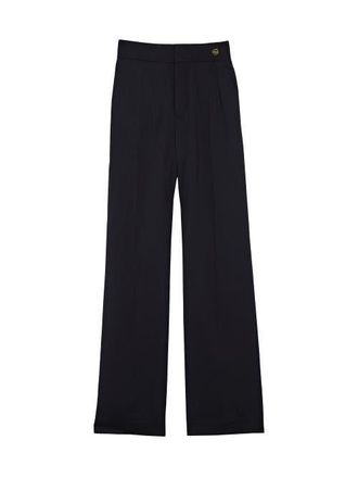 C&acirc;llas Milano Sydney Relaxed Menswear-Style Trouser in Black at Nordstrom, Size 10