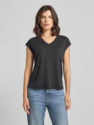 Vila Damen Vinoel S/S Top – Basic T-Shirt Mit V-Ausschnitt, Kurzarm, Normal-Schnitt Für Stilvolle Alltagslooks