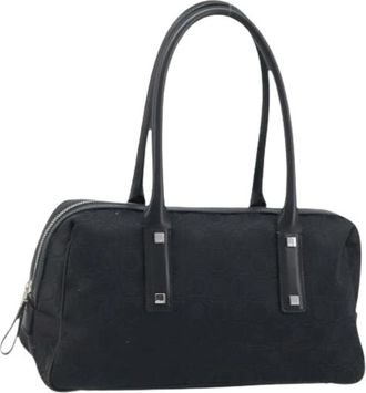 Ferragamo Pre-owned Canvas Handtas - Dames - Vintage Handtas - Zwart - ONE Size - Leer - Vintage