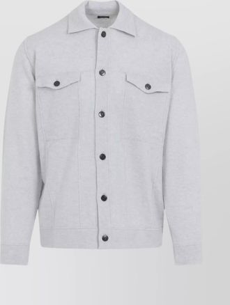 Kiton stylish jacket featuring chest pockets and long sleeves