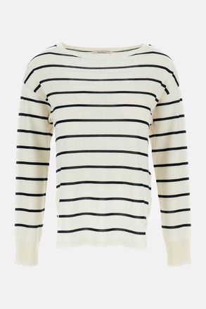 Max Mara T-shirt Rigata Tabella Manica Lunga